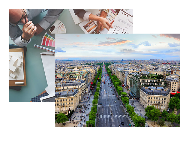 montage-photo Champs Élysées